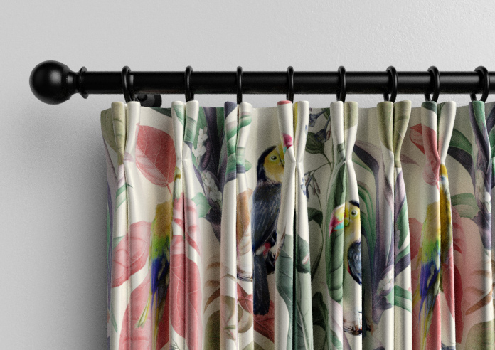 Parakeet Faux Silk, Fruit Punch - Made to Measure Curtain - Image 10